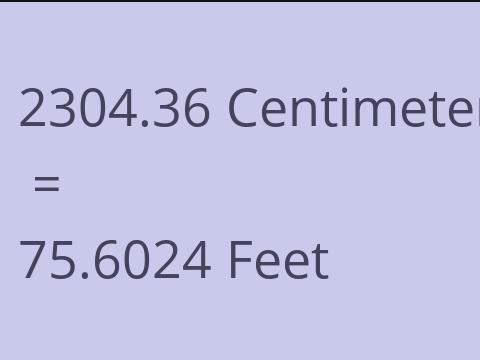2304.36 CM TO FEET