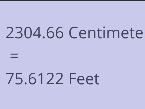 2304.66 CM TO FEET