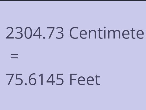 2304.73 CM TO FEET
