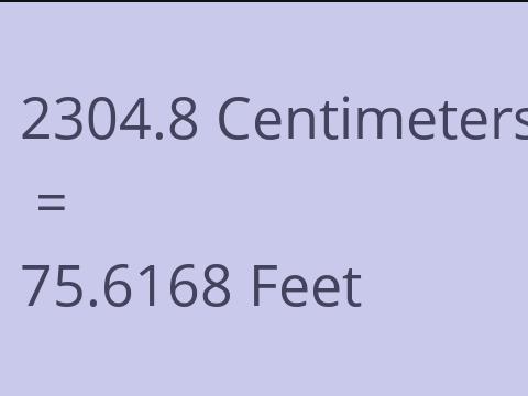 2304.8 CM TO FEET