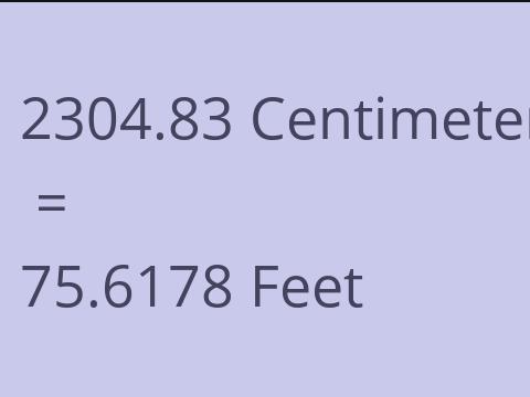 2304.83 CM TO FEET