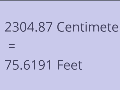 2304.87 CM TO FEET