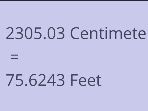 2305.03 CM TO FEET