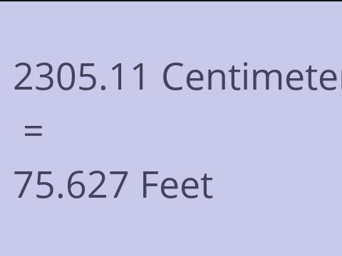2305.11 CM TO FEET