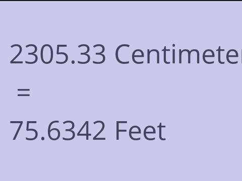 2305.33 CM TO FEET