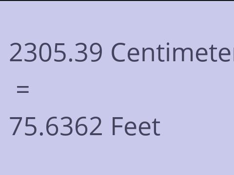 2305.39 CM TO FEET