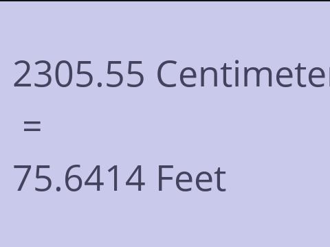 2305.55 CM TO FEET