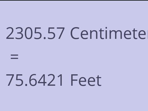 2305.57 CM TO FEET