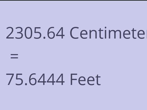 2305.64 CM TO FEET