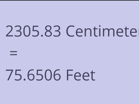 2305.83 CM TO FEET