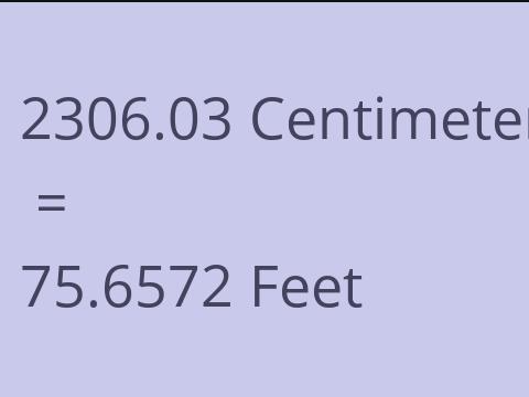 2306.03 CM TO FEET