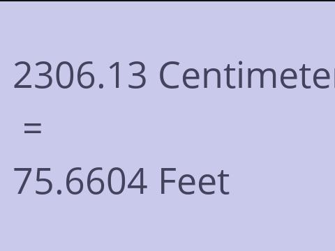 2306.13 CM TO FEET