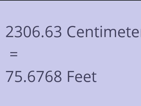 2306.63 CM TO FEET