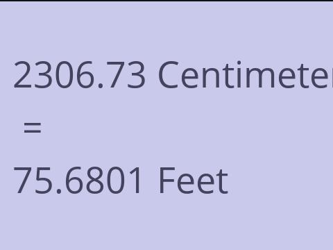 2306.73 CM TO FEET