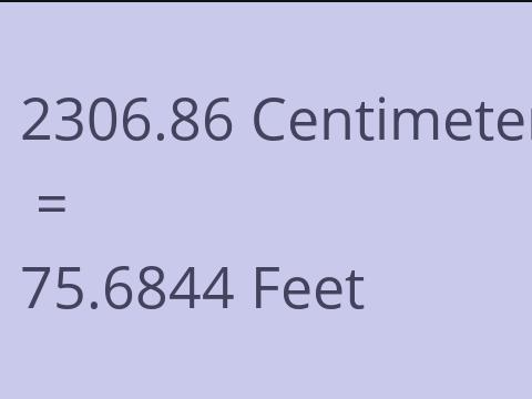 2306.86 CM TO FEET