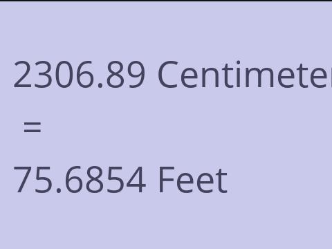 2306.89 CM TO FEET