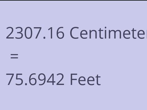 2307.16 CM TO FEET