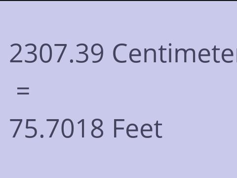 2307.39 CM TO FEET