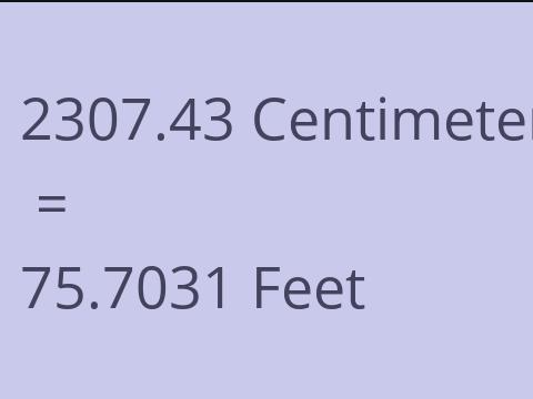 2307.43 CM TO FEET