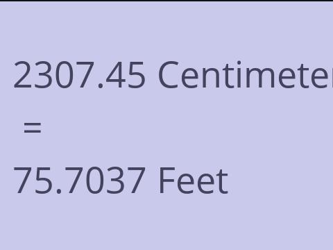 2307.45 CM TO FEET