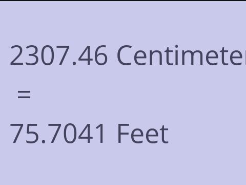 2307.46 CM TO FEET