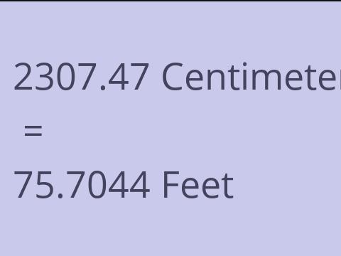 2307.47 CM TO FEET