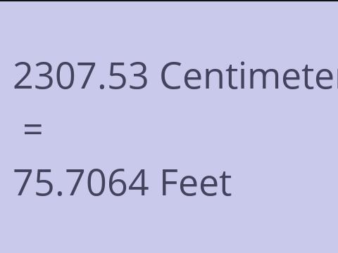 2307.53 CM TO FEET