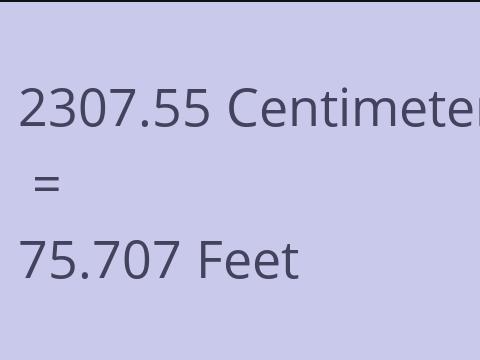 2307.55 CM TO FEET