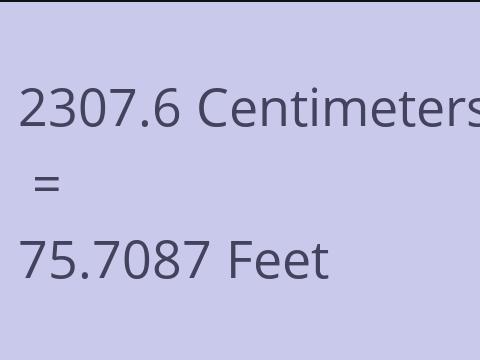 2307.6 CM TO FEET