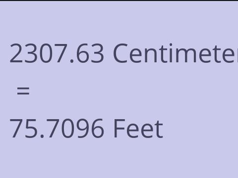 2307.63 CM TO FEET
