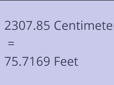 2307.85 CM TO FEET