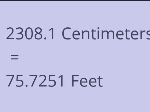 2308.1 CM TO FEET