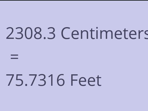 2308.3 CM TO FEET