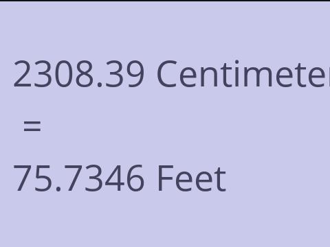 2308.39 CM TO FEET