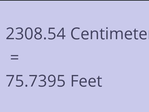 2308.54 CM TO FEET
