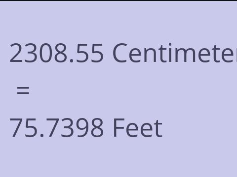 2308.55 CM TO FEET