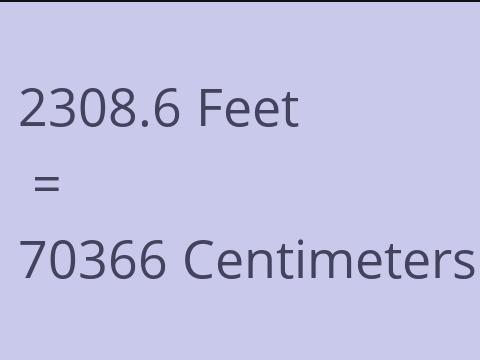 2308.6 FEET TO CM