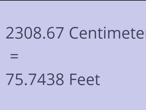 2308.67 CM TO FEET