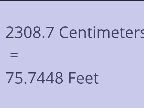 2308.7 CM TO FEET