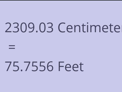 2309.03 CM TO FEET