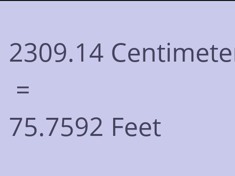 2309.14 CM TO FEET