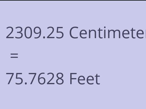 2309.25 CM TO FEET