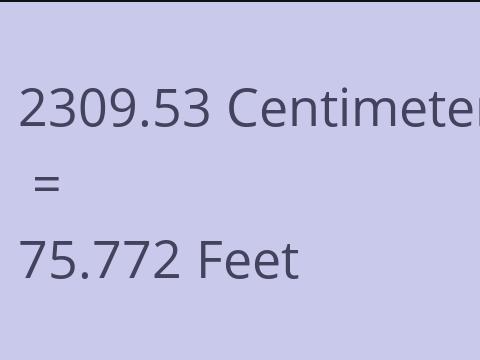 2309.53 CM TO FEET