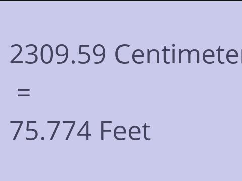 2309.59 CM TO FEET