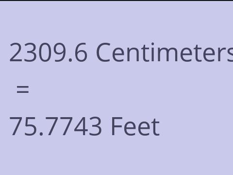 2309.6 CM TO FEET