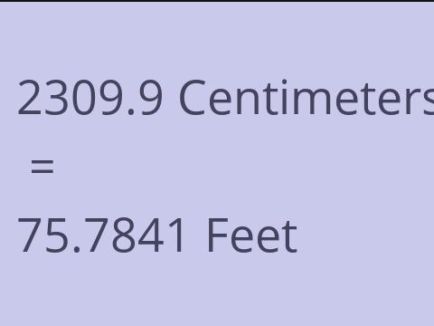 2309.9 CM TO FEET