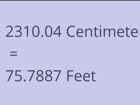 2310.04 CM TO FEET