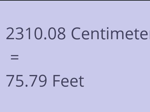 2310.08 CM TO FEET
