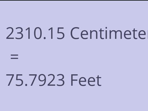 2310.15 CM TO FEET