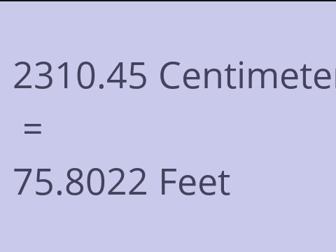 2310.45 CM TO FEET